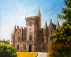 Glengorm castle painted by castle artist