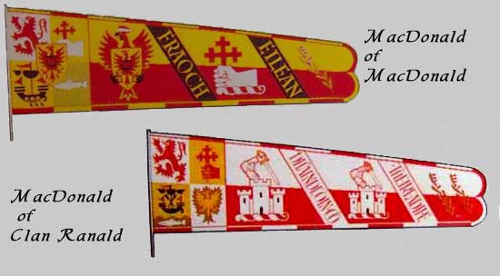 Clan MacDonald and Clan Ranald banners
