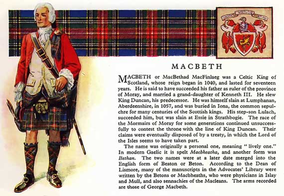history and picture of MacBeth