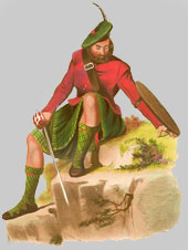 painting of a clansmen from clan mackay