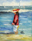 girl with her spade