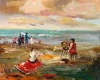 a painting of an artist painting