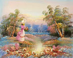 lady and flowers