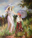oil painting of countryside