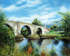 Scottish painting showing Stirling bridge