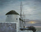 painting of windmill