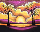 artist painting of trees