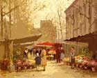 artists painting of the market place
